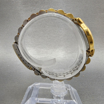 Seiko Watch Women 26mm White Dial Gold Tone Round V7006091 New Battery8