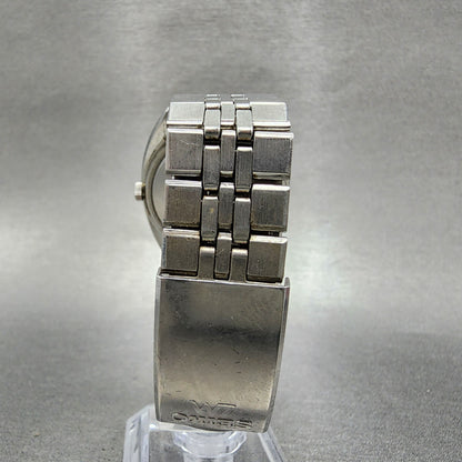 Seiko Lordmatic Watch Men 36mm Gray Dial Steel Daydate Cushion 5606-7140 Runs