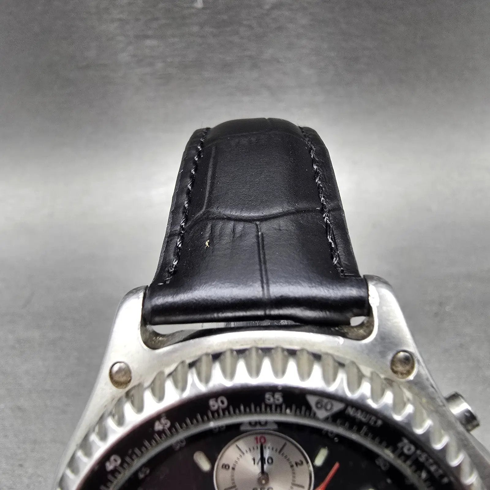 Seiko Pulsar Chronograph Watch Men 41mm Black Dial Silver Alarm Date N945 NewBat4