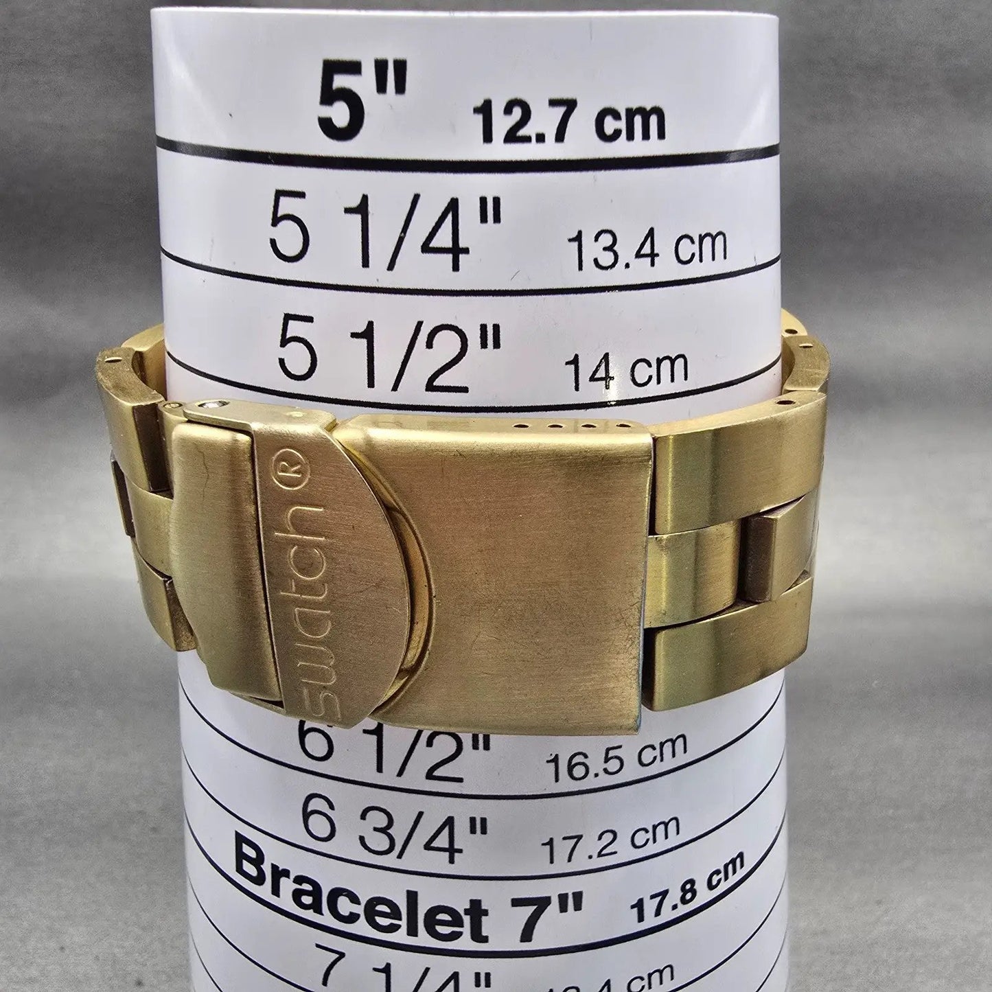 Swatch Irony DIAPHANE FULL BLOODED Chronograph Watch Men Gold Dial READ New Batt9