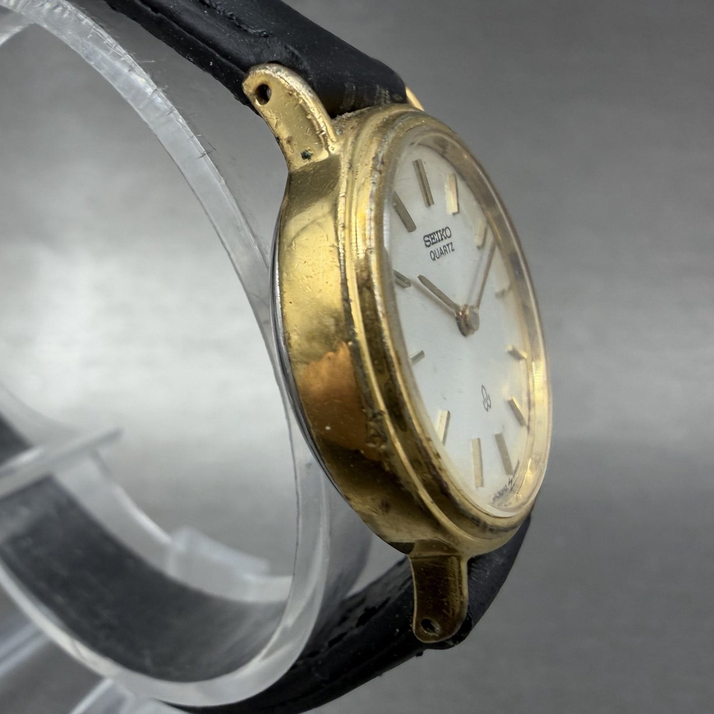 Seiko Watch Women 25mm Silver Dial God Tone Round Vintage 43-0160 New Battery3
