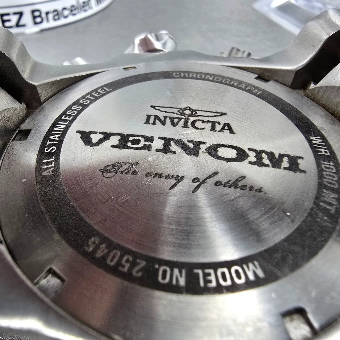 Invicta Venom Chronograph Watch Men 54mm Silver Dial Steel Date 25045 New Batt9