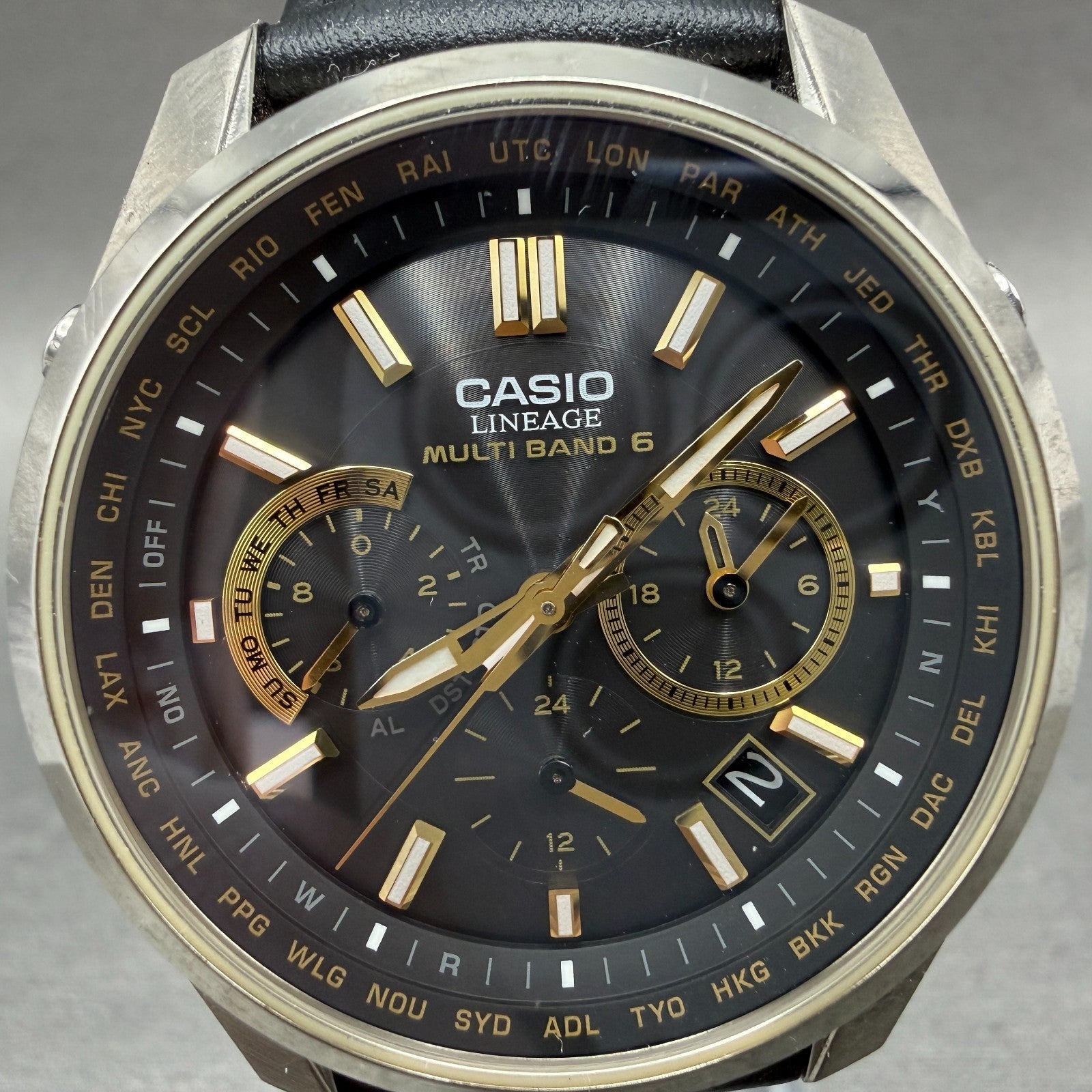 Casio Lineage LIW-M610TDS Watch Men 42mm Black Dial Titanium Date Solar Runs1