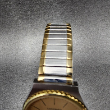 Longines Watch Men 33mm Gold Dial Two Tone Date Round PARTS5