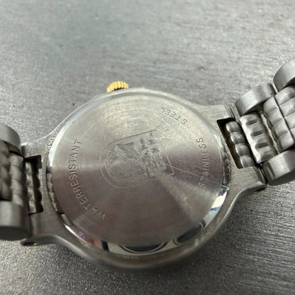 Wittnauer Watch Women 25mm White Dial Two Tone Date Round 9565 New Battery9
