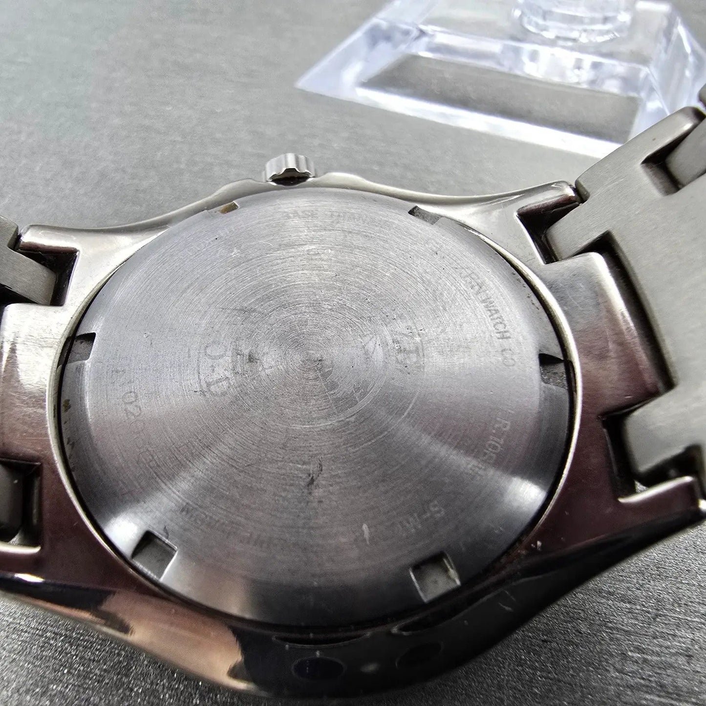 Citizen Eco-Drive Watch Men 41mm Black Dial Titanium Date E111-K006368 Runs9
