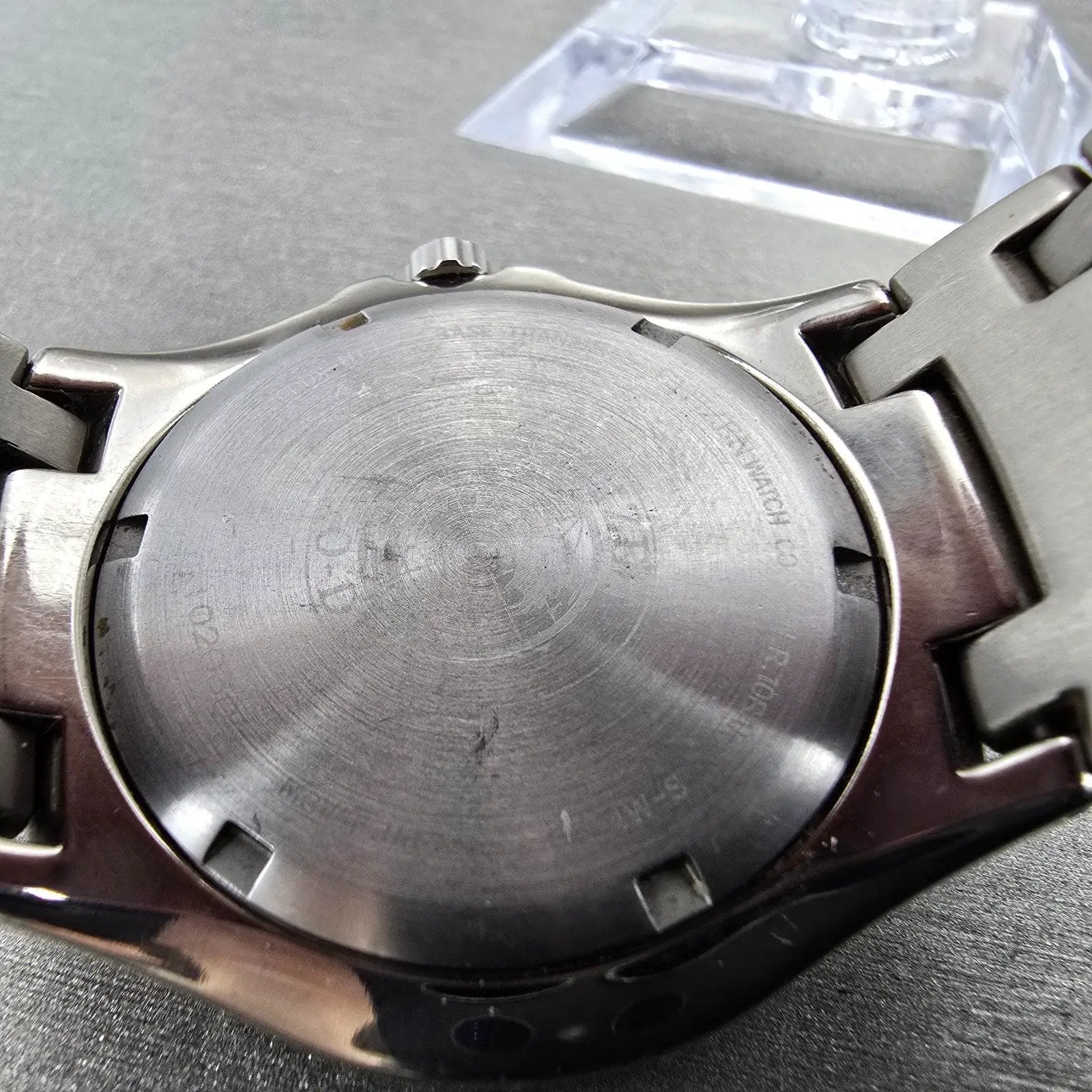 Citizen Eco-Drive Watch Men 41mm Black Dial Titanium Date E111-K006368 Runs9