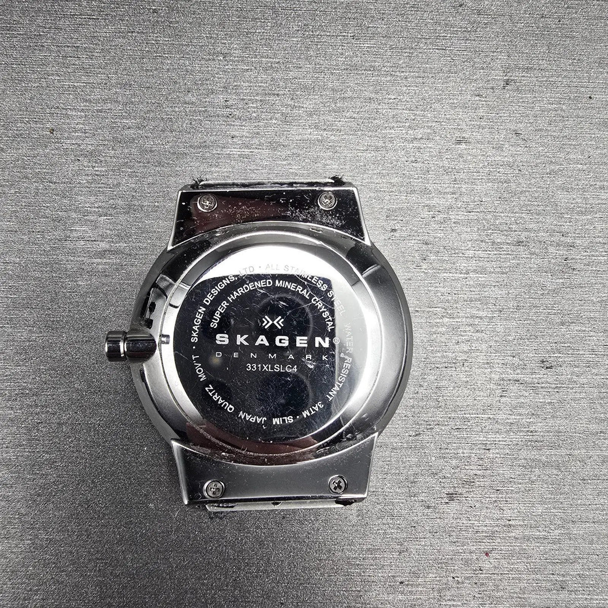 Skagen Watch Men 38mm Silver Dial Silver Tone Daydate 331XLSLC4 New Battery READ6
