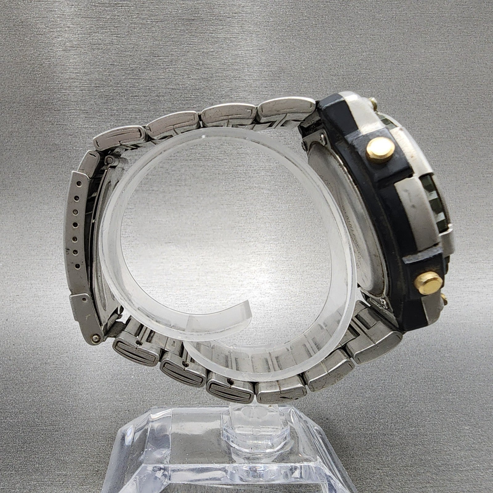 Casio Duro 200 DRO211 Watch Men 44mm Blue Dial Silver Analog Digital PARTS9