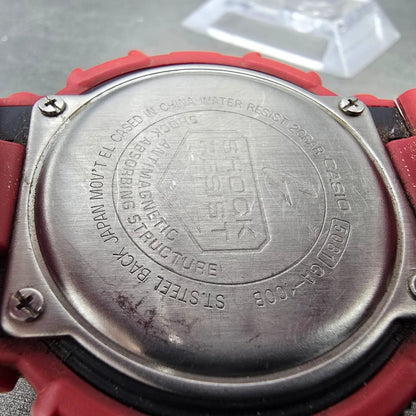 Casio G-Shock GA-100B Watch Men 51mm Red Black Alarm Chrono Analog Digital READ!9