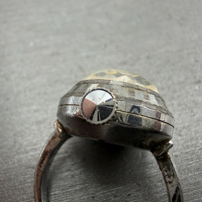 Seiko Ring Watch Women 18mm White Dial White Gold Plated 10-0630 VTG PARTS3