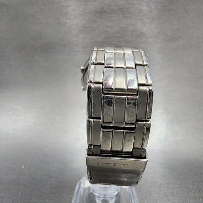 Casio Lineage Watch Men 38mm Gray Dial Steel Analog Digital Solar LCWM200 Works8
