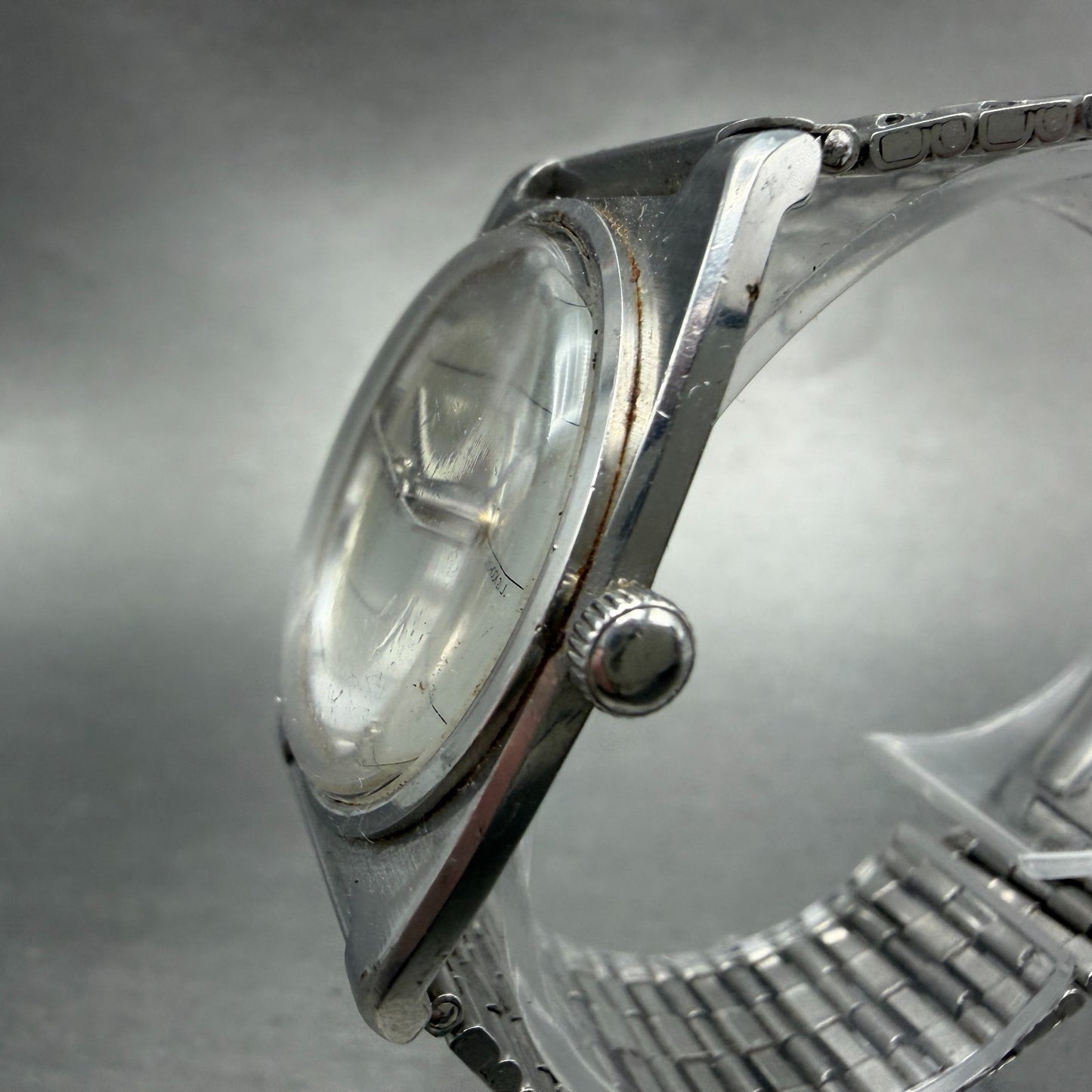Seiko Skyliner Watch Men 32mm Silver Dial Silver Tone Manual 6220-7080 PARTS VTG3