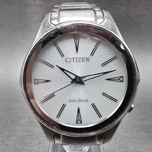 Citizen Eco-Drive Modena Watch Women 36mm White Dial Steel Round EM0590-54A Runs0