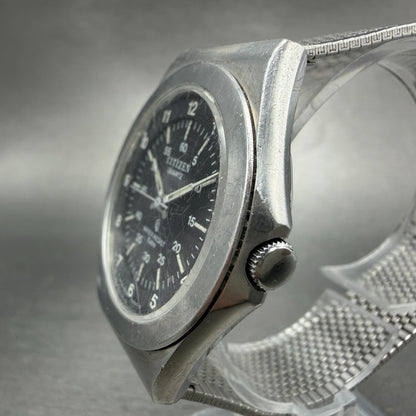 Citizen CQ Watch Men 36mm Black Dial Silver Tone Round 4-731689 New Battery2