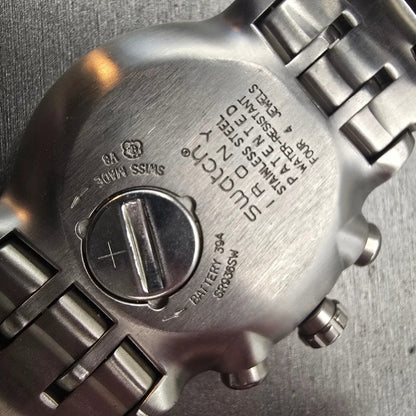 Swatch Irony Chrono Get Fly XL Watch Men Black Dial Steel READ!! YOS414G NewBat11
