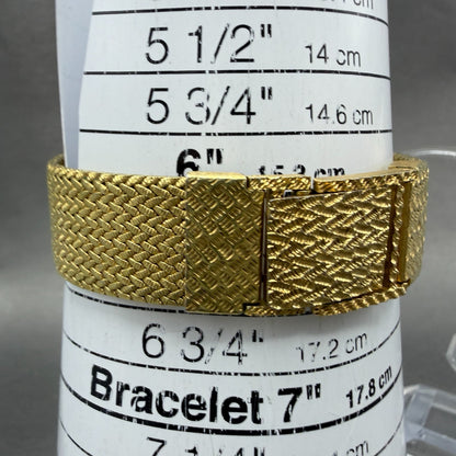 Bulova Tank Watch Men 25mm Gold Dial Gold Tone Octagon Mesh Band 92P13 New Batt10