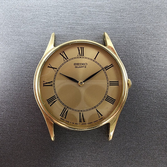 Seiko Watch Men 32mm Gold Dial Gold Tone Round 86200010 PARTS0