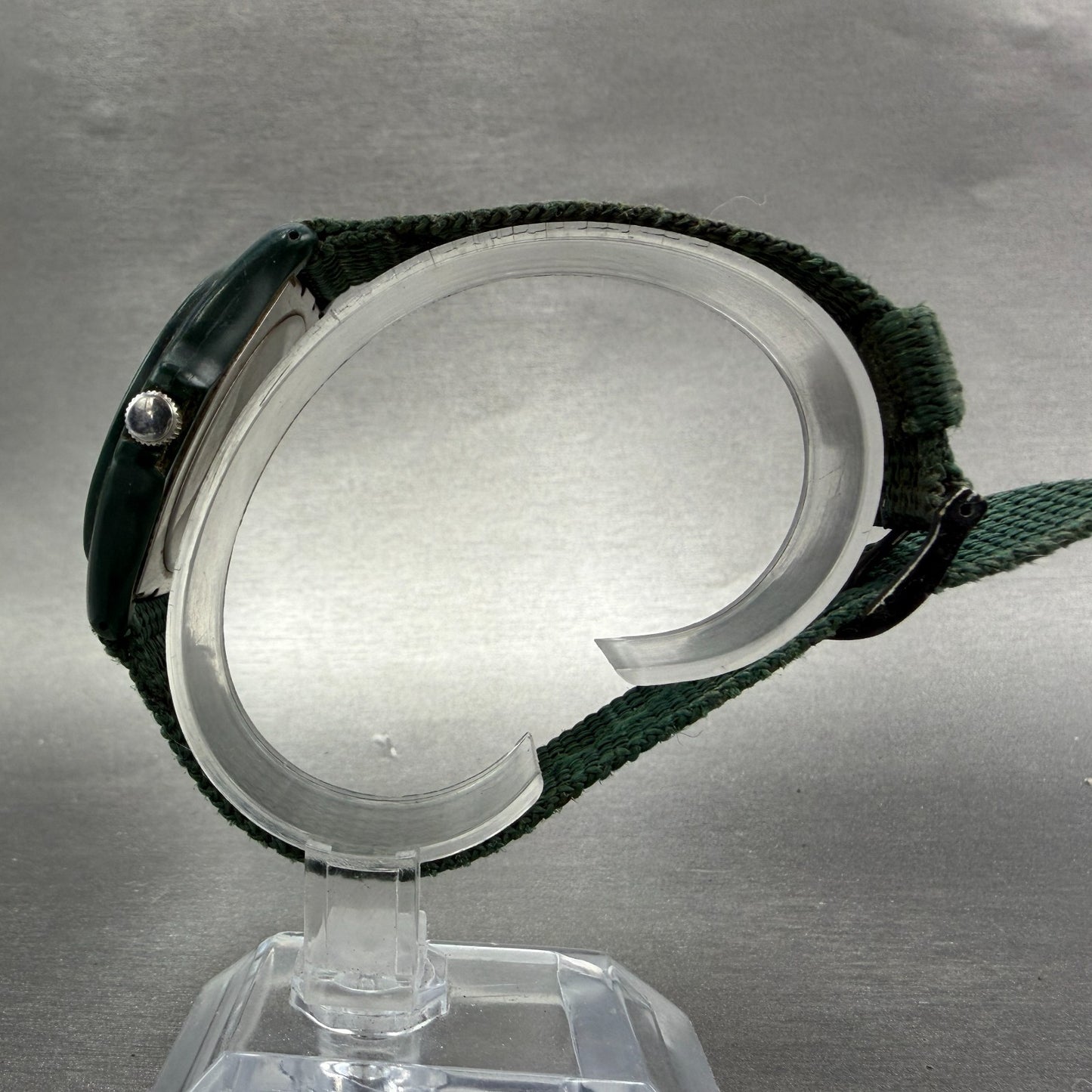 Seiko ALBA Watch Unisex 36mm Black Dial Green Tone Round V501-6L90 New Battery6