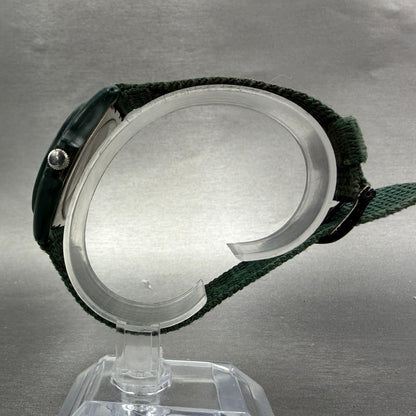 Seiko ALBA Watch Unisex 36mm Black Dial Green Tone Round V501-6L90 New Battery6