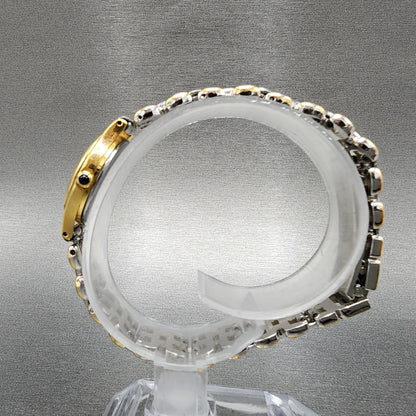 Seiko Exceline Watch Women 21mm Champagne Dial Two Tone 2j41-0040 New Battery