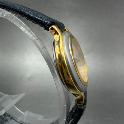 Seiko Lucent Watch Women 22mm Champagne Dial Two Tone Round 4N21-0340 New Batt A3