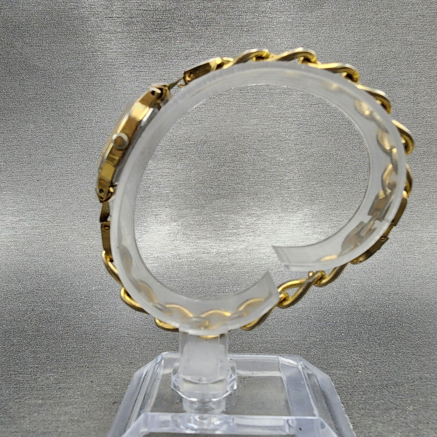 Seiko Watch Women 16mm Champagne Dial Gold Tone Octagon 2C205760 New Battery AB6