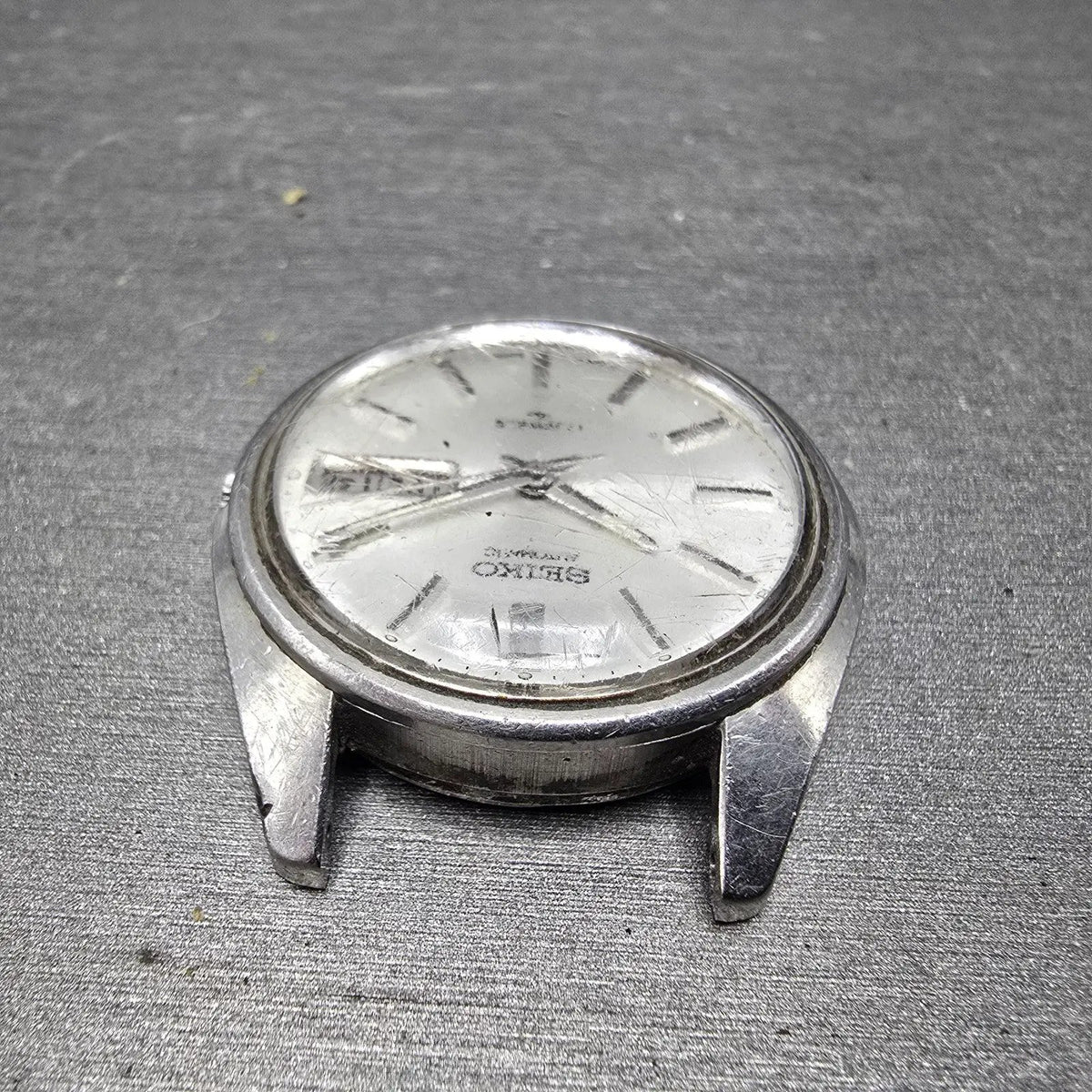 Seiko Automatic Watch Men 37mm Silver Dial Steel Daydate 7006-8007 Round READ!!!5