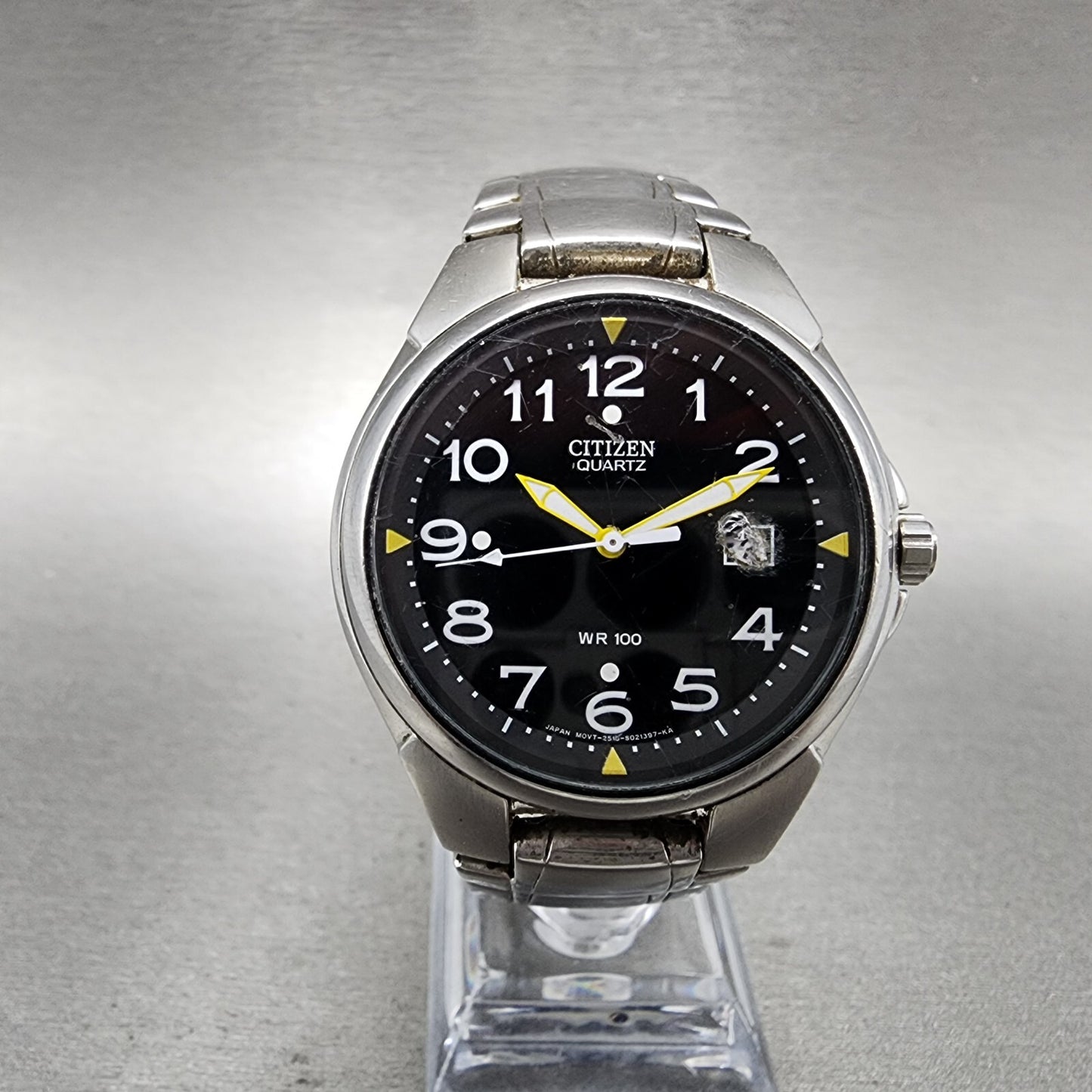 Citizen Watch Men 39mm Black Dial Stainless Steel Date Round New Battery0
