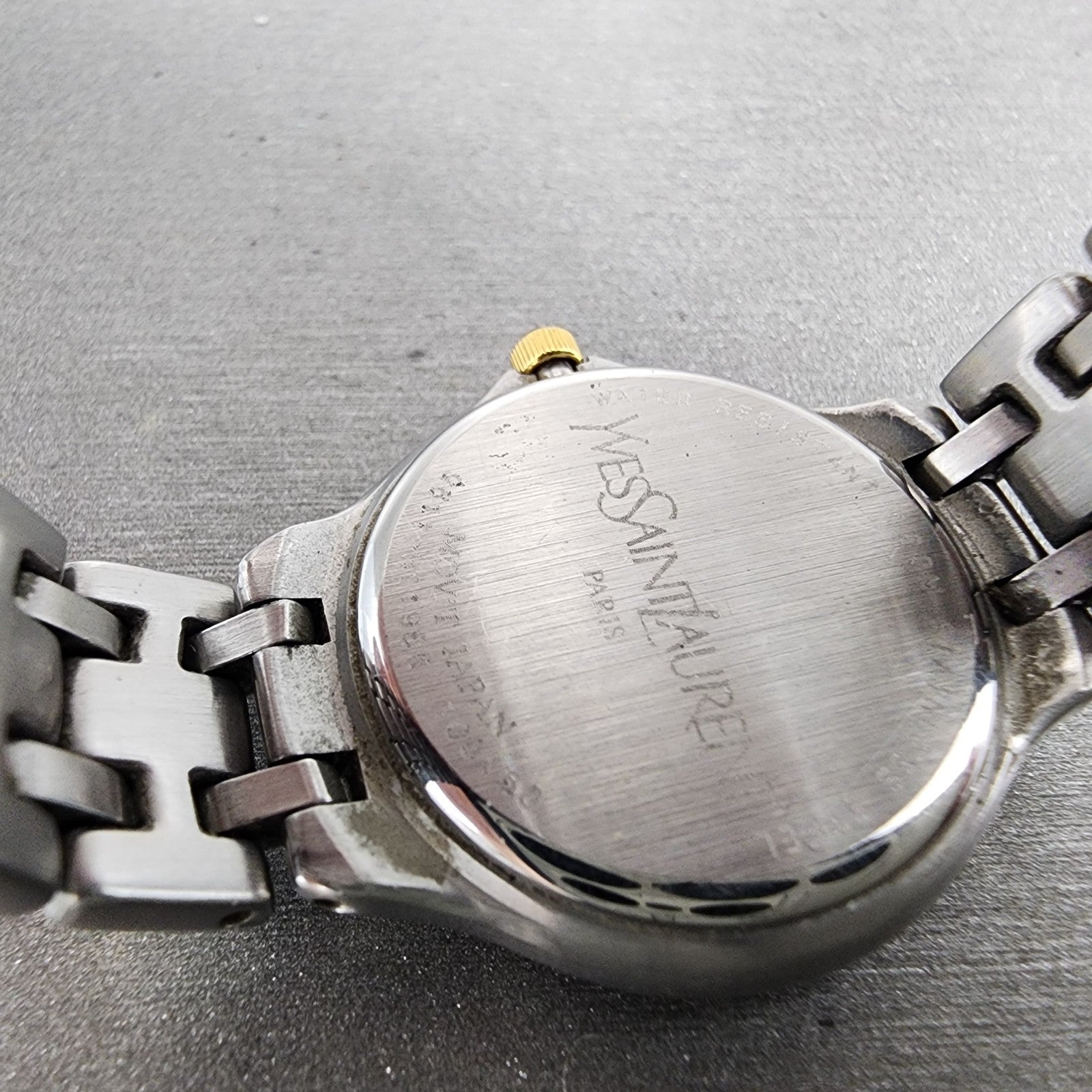 Yves Saint Laurent Watch Women 25mm MOP Dial Two Tone Diamond Bezel New Battery9