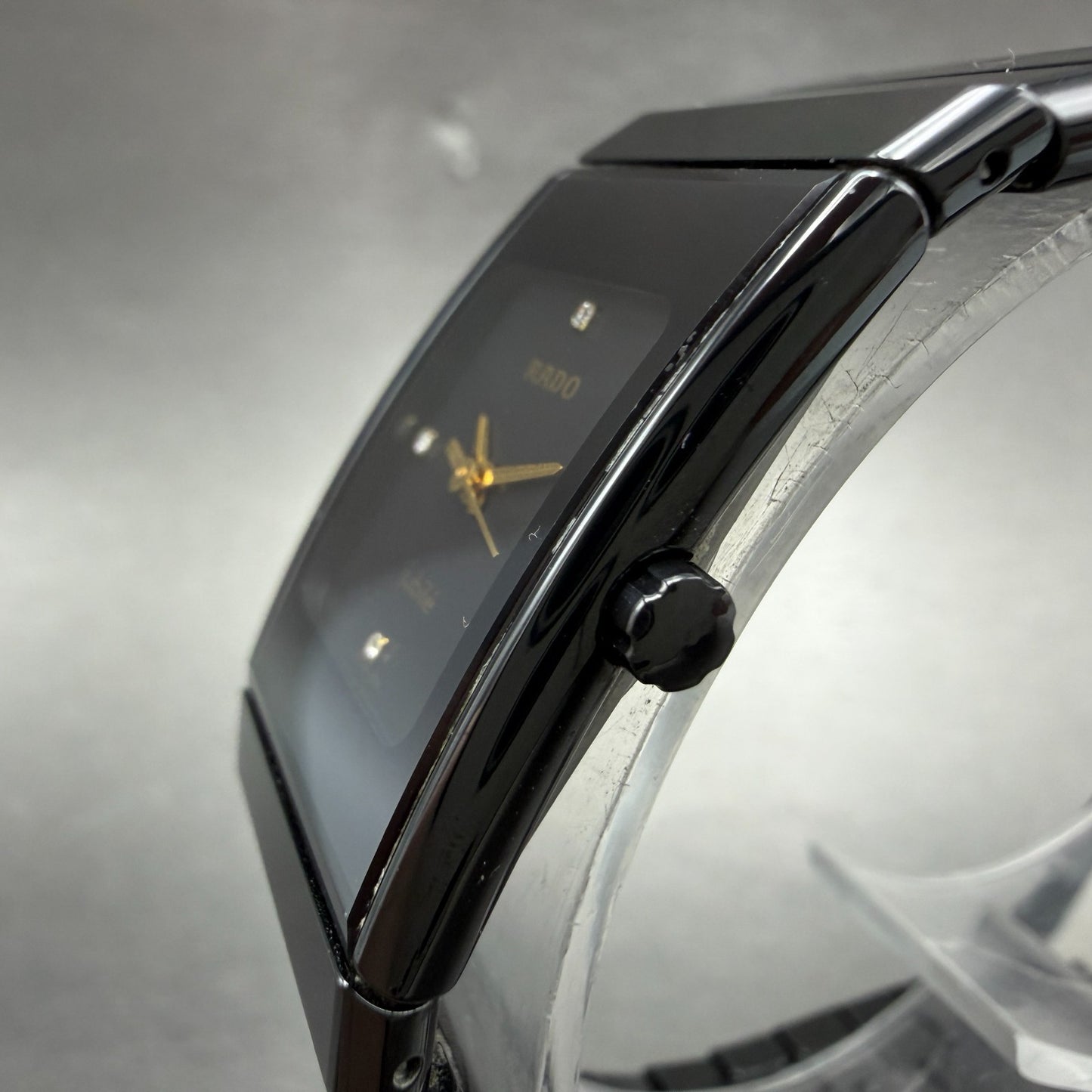 Rado Diastar Watch Women 21mm Black Dial Black Ceramic 205.0296.3 New Battery2