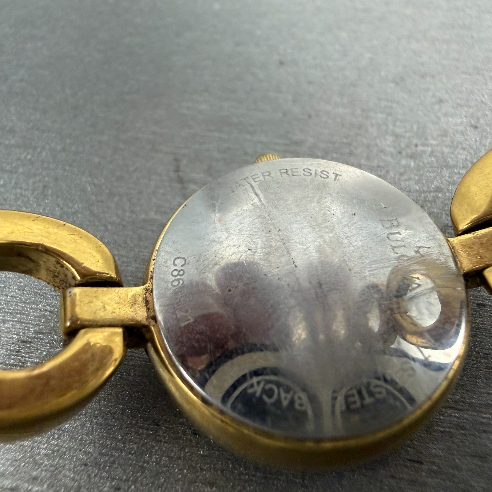 Bulova Watch Women 22mm MOP Dial Gold Tone Round 98V26 New Battery Vintage9