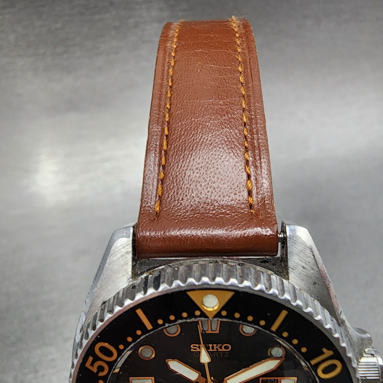 Seiko Diver Watch Women 34mm Black Dial Silver Tone Date 26250010 New Battery4