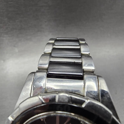 Citizen Eco-Drive Watch Women 37mm Black Dial Steel Ceramic Round EM0031-56E4
