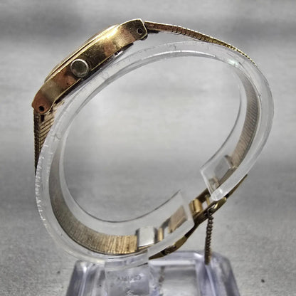 Seiko Watch Women 20mm Gold Dial Gold Tone Oval 2320-5359 New Battery Vintage6