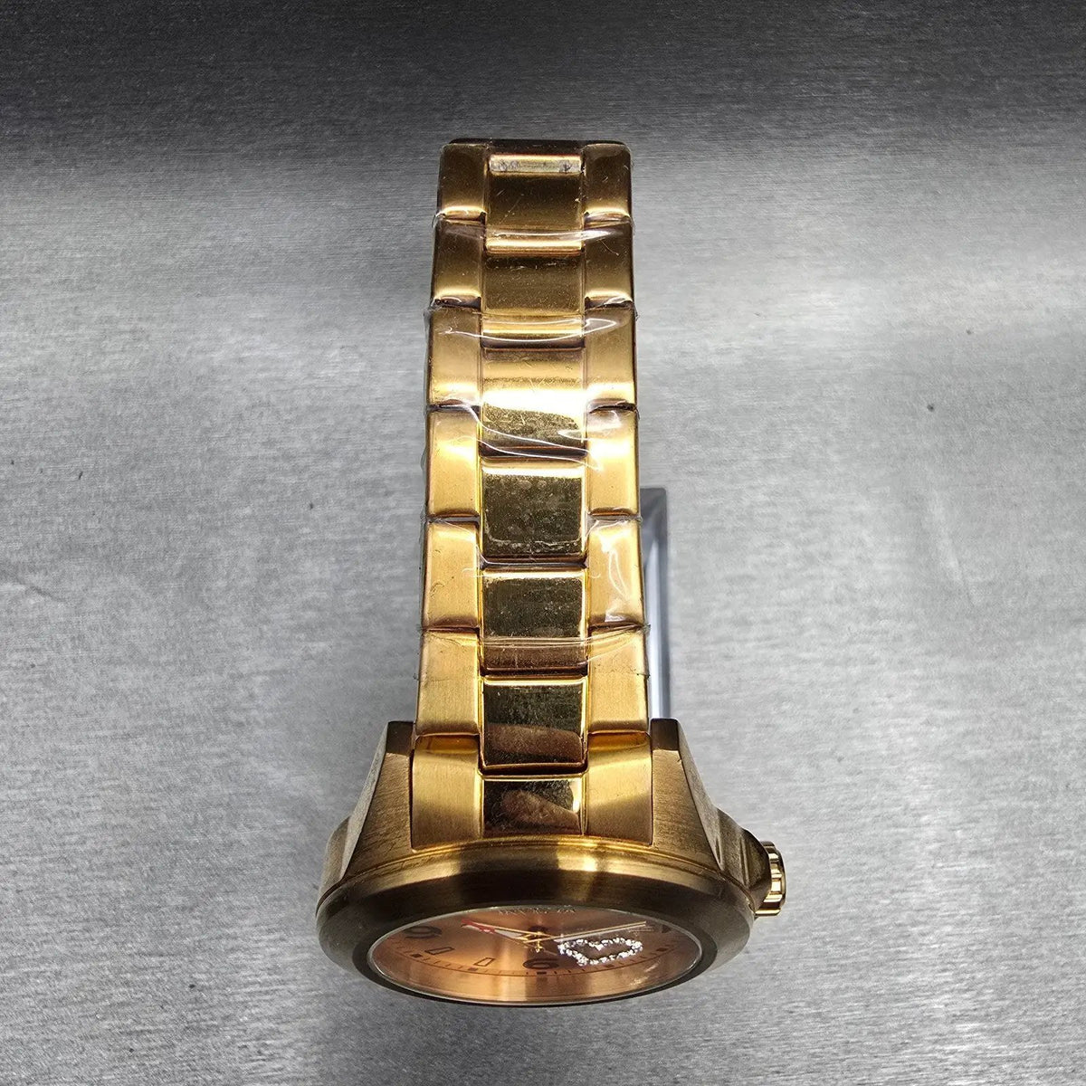 Invicta Angel Watch Women 38mm Gold Dial Gold Tone Date Round 16327 New Battery4