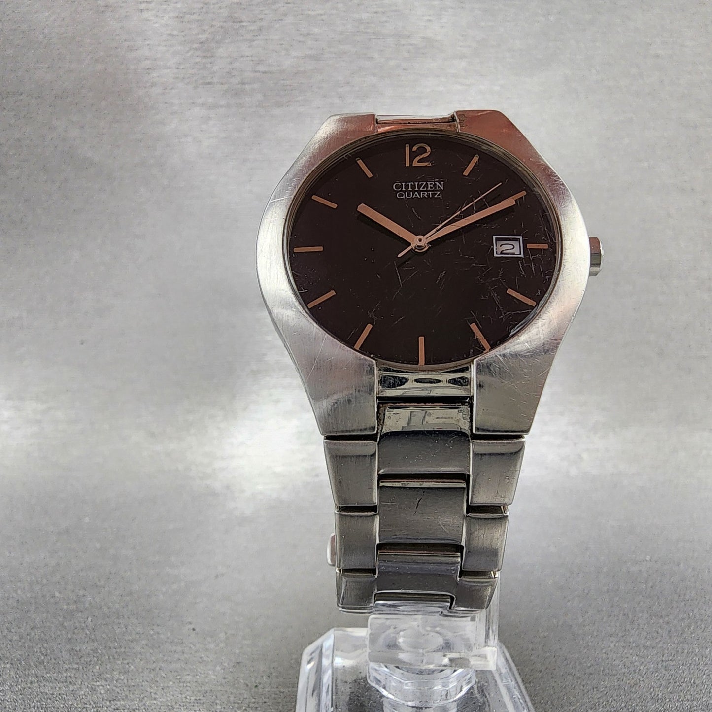 Citizen Watch Men 36mm Black Dial Silver Tone Date Round 2510S99281 New Battery5