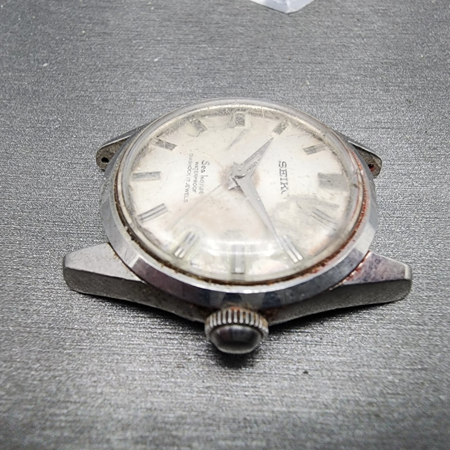 VTG Seiko Seahorse Watch Women 31mm White Dial Steel Round Manual Wind Runs5
