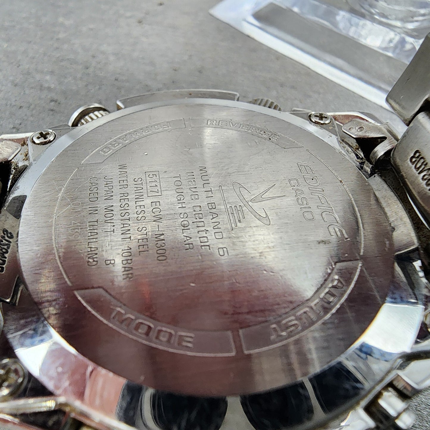 Casio Edifice MCWE300 Watch Men 48mm Black Dial Steel Solar Alarm Chrono Works10