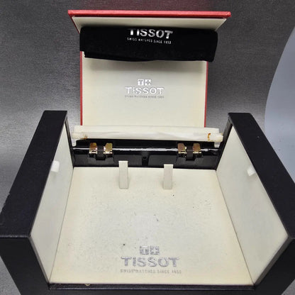 Tissot PR 50 Watch Men 36mm Black Dial Silver Tone Date J376/476 New Battery12