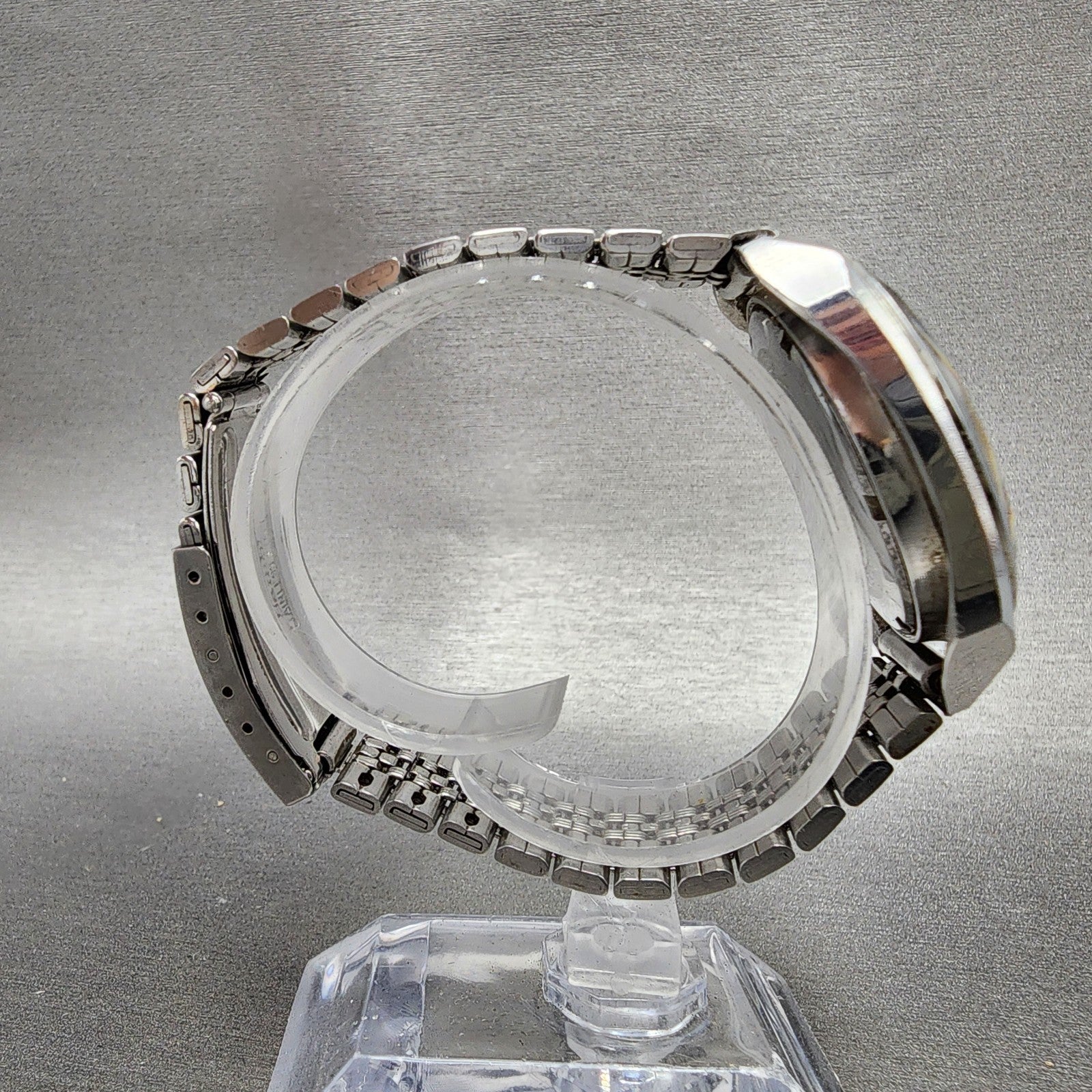 Orient AAA Deluxe Watch Men 37mm White Dial Silver Tone Daydate Cushion PARTS8