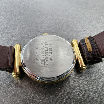 Seiko Lassale Watch Women 19mm Champagne Dial Gold Tone 14000888 New Battery9