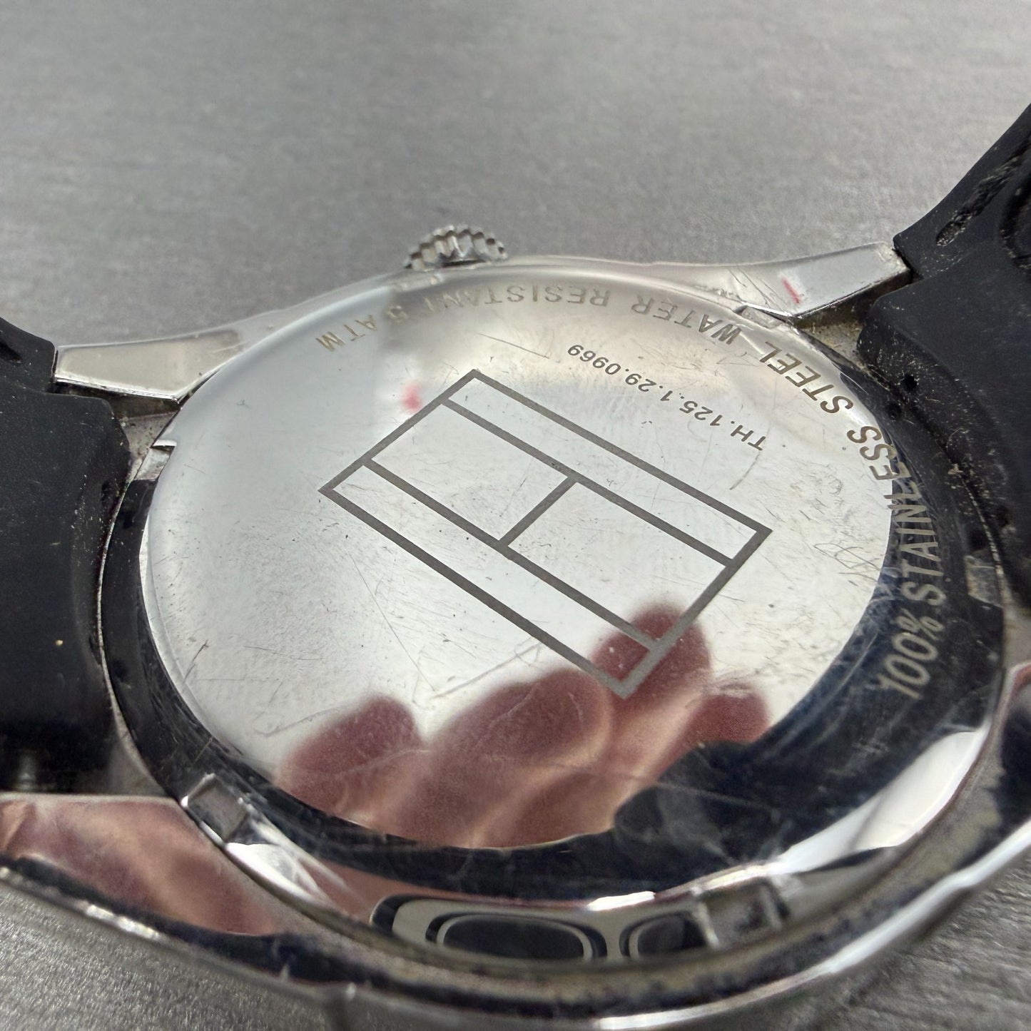 Tommy Hilfiger Watch Men 43mm Black Dial Steel Date Round New battery9