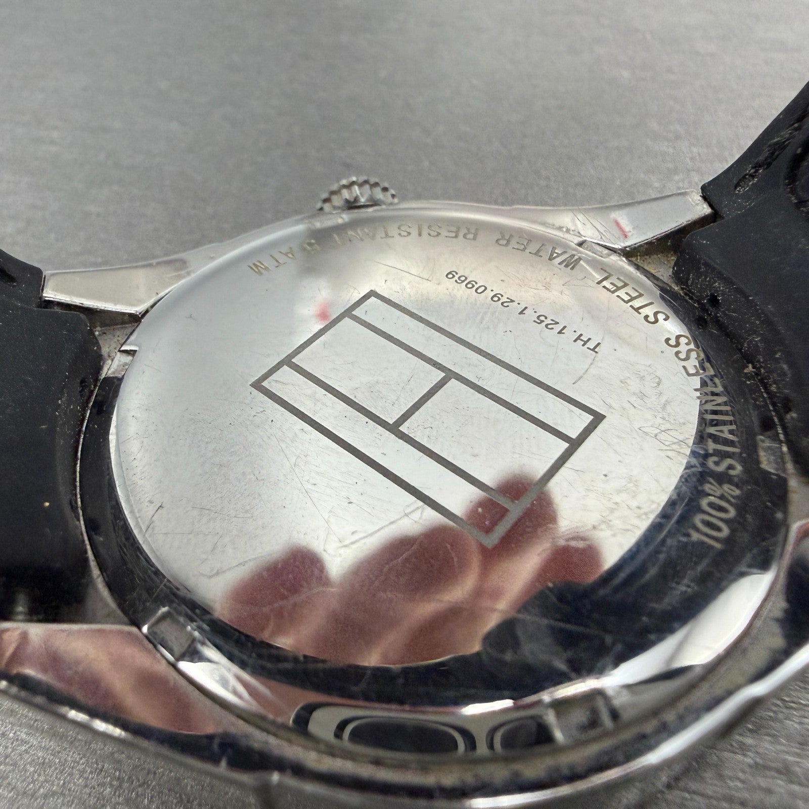 Tommy Hilfiger Watch Men 43mm Black Dial Steel Date Round New battery9