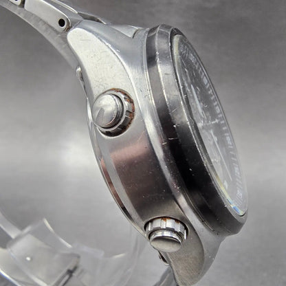 Casio Wave Ceptor WVQ-500 Watch Men 42mm Gray Dial Steel Alarm Chrono PARTS4