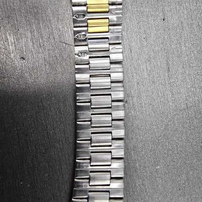 Seiko Landy Bracelet 18mm Stainless Steel Two Tone Folding Clasp VTG Japan8