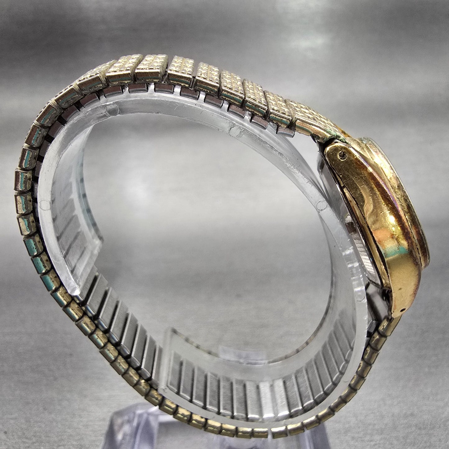 Seiko Watch Women 25mm Champagne Dial Gold Tone Round 4325-0020 New Battery VTG8