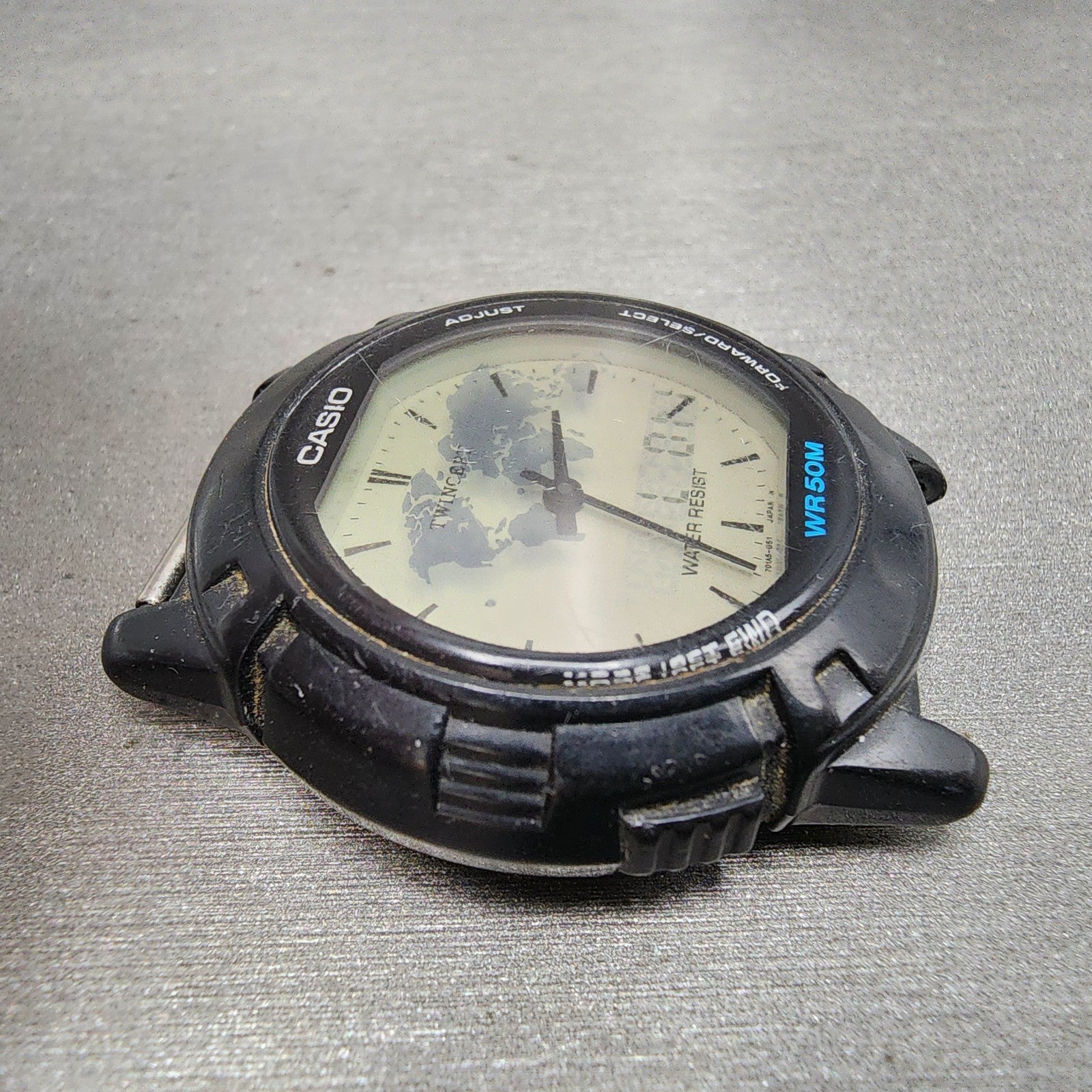 Casio Twincept ABX20 Watch Men 38mm Gray Dial Black Tone Alarm Chrono New Batt3