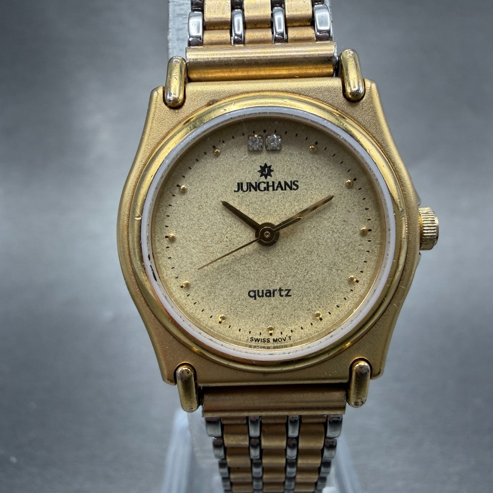 Junghans Watch Women 24mm Champagne Dial Gold Tone EWJ-1003L New Battery0