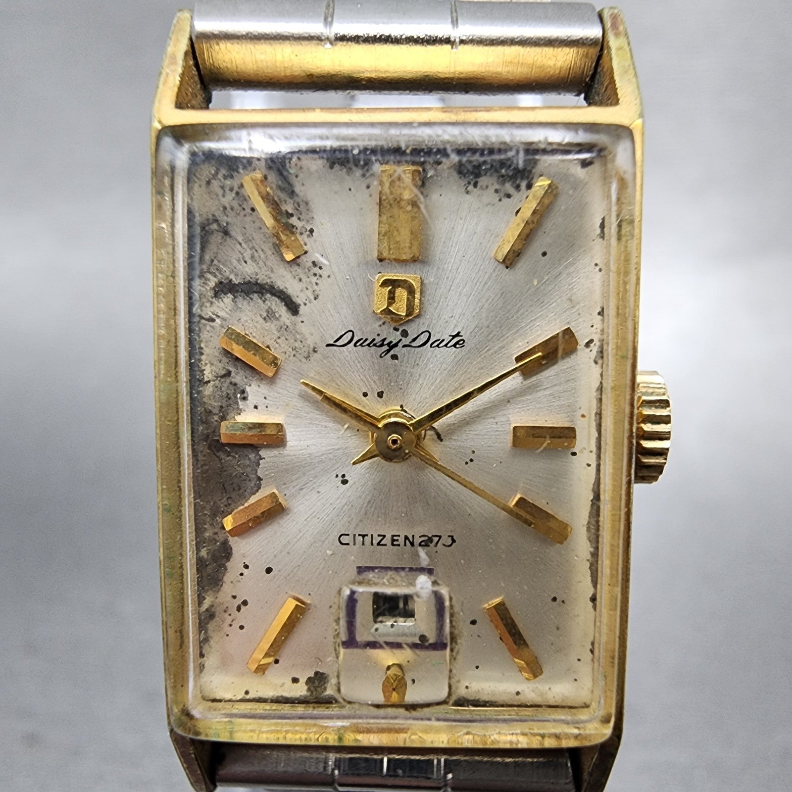 Citizen Daisy Date Watch Women 18mm White Dial Gold Plated Date Manual Wind Runs1